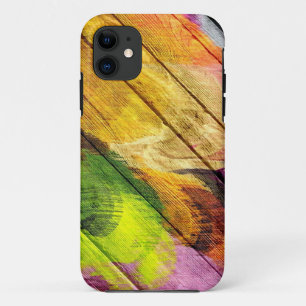 Kleurrijk acrylverf op hout #10 Case-Mate iPhone case