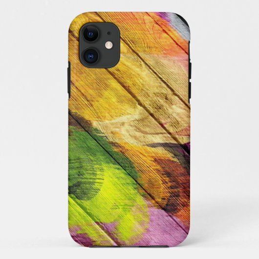 Kleurrijk acrylverf op hout #10 Case-Mate iPhone case (Achterkant)