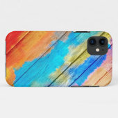 Kleurrijk acrylverf op hout #2 Case-Mate iPhone case (Achterkant (horizontaal))
