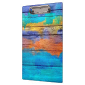 Kleurrijk acrylverf op hout #4 klembord (Links)