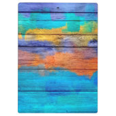 Kleurrijk acrylverf op hout #4 klembord (Achterkant)