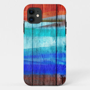Kleurrijk acrylverf op hout #8 Case-Mate iPhone case