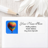 Kleurrijk adres van hot-luchtballon etiket (Insitu)