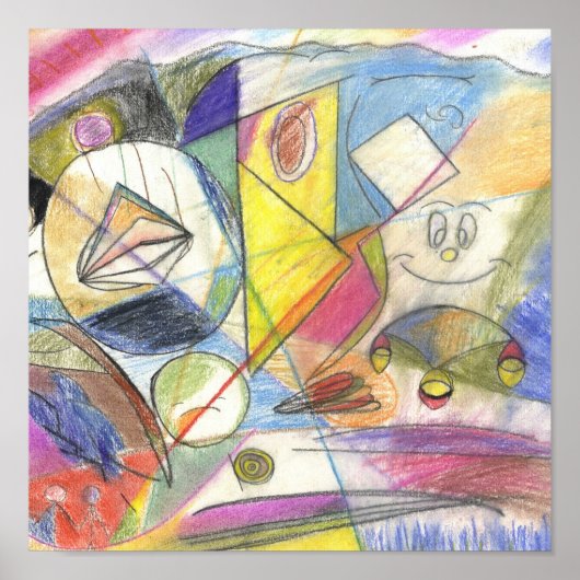 kleurrijk afbeelding poster (Voorkant)