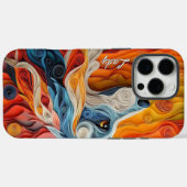 Kleurrijk Afghaans hondenportret Case-Mate iPhone Case (Achterkant (horizontaal))