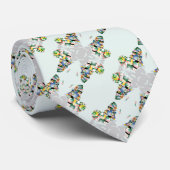 Kleurrijk Afrika Satijn Foulard Patroon Stropdas (Opgerold)