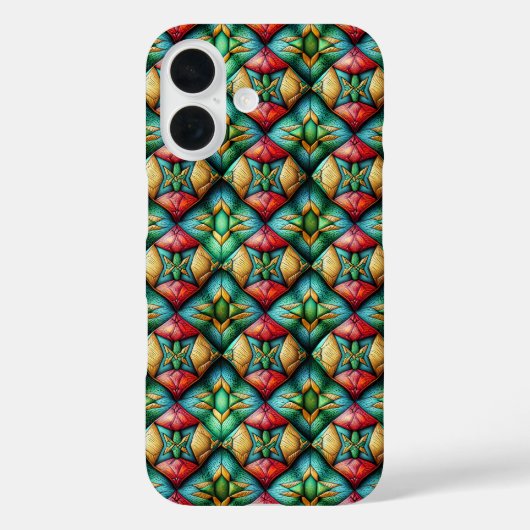 Kleurrijk Afrikaans-geïnspireerd geometrisch mozaï Case-Mate iPhone Case (Achterkant)