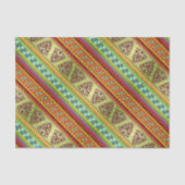 Kleurrijk Afrikaans maskerpatroon Stripe Kente Pat Tissuepapier (Voorkant)