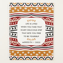 Kleurrijk Afrikaans Motief Patronen Motiverende Qu Planner