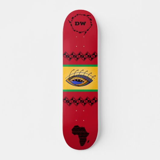  kleurrijk Afrikaans skateboard (Voorkant)