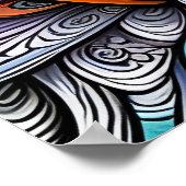 Kleurrijk Afrikaans Tribal Mask Poster (Hoek)