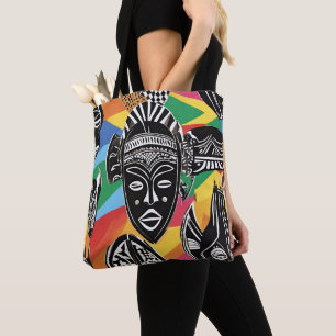 Kleurrijk Afrikaans Tribal Masks Tas
