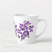 Kleurrijk  Afrikaans Violet Paars Latte Mok (Rechts)