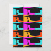 Kleurrijk Afstuderen Pet & Tassel Afstudeerder Inv Kaart (Achterkant)