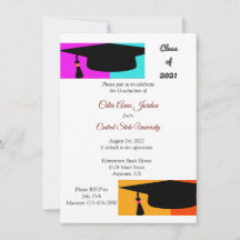 Kleurrijk Afstuderen Pet & Tassel Afstudeerder Inv