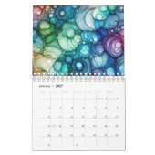 Kleurrijk Alcohol Inktontwerp Kalender (Jan 2027)