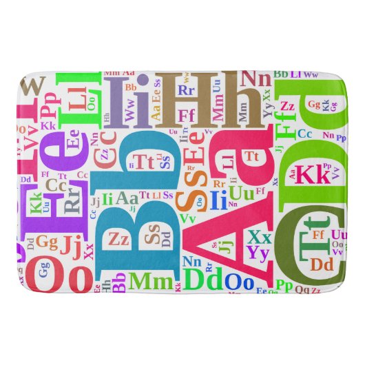 Kleurrijk alfabet badmat (Voorkant)