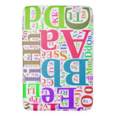 Kleurrijk alfabet badmat (Voorkant Verticaal)