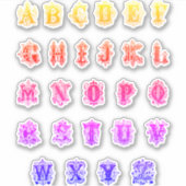 Kleurrijk alfabet blok Letters sheet/26 cut-out Sticker (Voorkant)