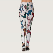Kleurrijk Alfabet Leggings (Achterkant)