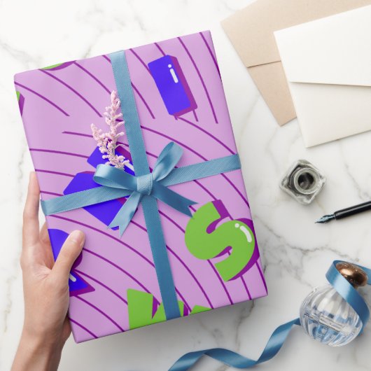 Kleurrijk alfabet leuk inpakpapier (Geschenken)