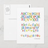 Kleurrijk alfabet voor kinderen Boven + Onder Hoes Briefkaart (Voorkant / Achterkant)