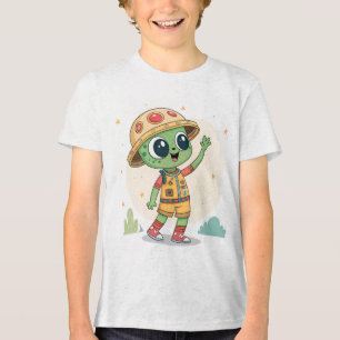 Kleurrijk Alien Verkenner Cartoons T-Shirt Ontwerp
