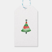 Kleurrijk alles is heldere kerst cadeaulabel (Achterkant)