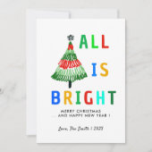 Kleurrijk alles is heldere kerst feestdagenkaart (Voorkant)