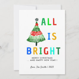 Kleurrijk alles is heldere kerst feestdagenkaart