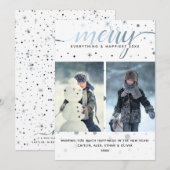 KLEURRIJK Alles met typografie in bijpassende kleu Feestdagenkaart (Voorkant / Achterkant)