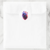 Kleurrijk Anatomisch Hart Ronde Sticker (Tas)