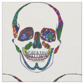 Kleurrijk anatomisch suikerpatroon stof (Close Up)