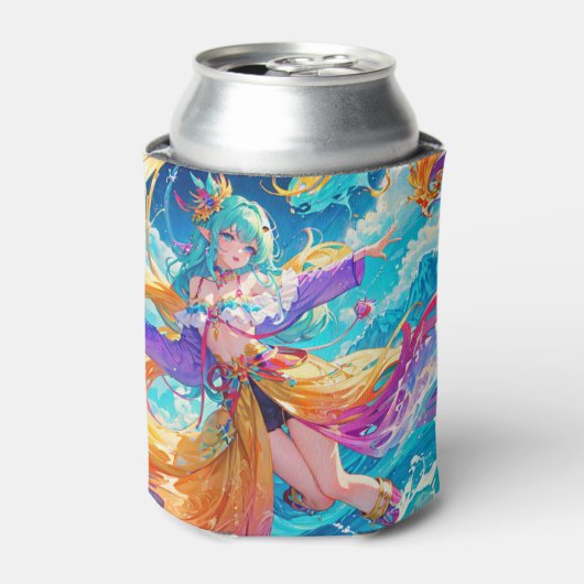 Kleurrijk/anime/cartoon Blikjeskoeler (Blikje Voorkant)