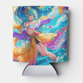 Kleurrijk/anime/cartoon Blikjeskoeler (Voorkant)