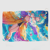 Kleurrijk/anime/cartoon Golfhanddoek (Horizontaal)