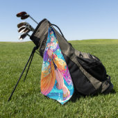Kleurrijk/anime/cartoon Golfhanddoek (Groen)