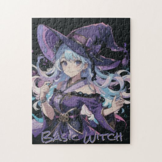 Kleurrijk/Anime/heks/Halloween Legpuzzel (Verticaal)