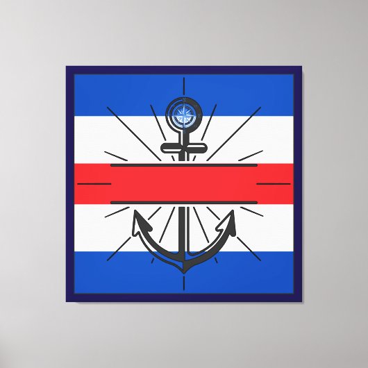 kleurrijk anker canvas afdruk (Voorkant)