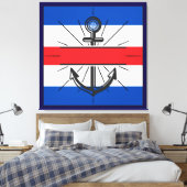 kleurrijk anker canvas afdruk (Insitu (Slaapkamer))