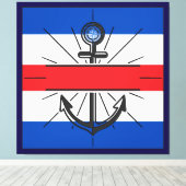 kleurrijk anker canvas afdruk (Insitu (Houten vloer))