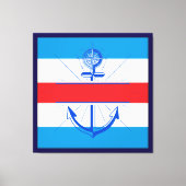 Kleurrijk Anker met de knop Aanpassen Canvas Afdru (Voorkant)