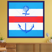 Kleurrijk Anker met de knop Aanpassen Canvas Afdru (Insitu (Woonkamer))
