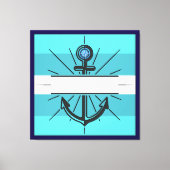 Kleurrijk Anker met de knop Aanpassen Canvas Afdru (Voorkant)