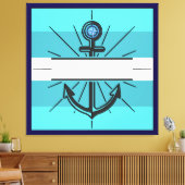 Kleurrijk Anker met de knop Aanpassen Canvas Afdru (Insitu (Woonkamer))