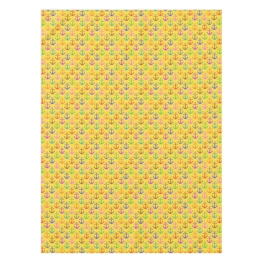 Kleurrijk anker patroonretro Nautical Tafelkleed (Voorkant)