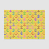 Kleurrijk anker patroonretro Nautical Tissuepapier (Voorkant)