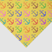 Kleurrijk anker patroonretro Nautical Tissuepapier (Detail)