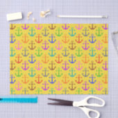 Kleurrijk anker patroonretro Nautical Tissuepapier (Craft)