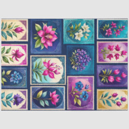 Kleurrijk Antiek Stamp Art Tissue Paper Tissuepapier